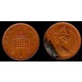 United Kingdom One New Penny 1971 Portcullis Us...