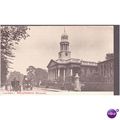london postcard marlylebone church horse drawn ...