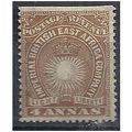 British East Africa 1890 SG9 4 Annas Yellow-Bro...