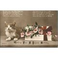 Rotary Photo Antique PC 1913 - Wishing You A Jo...