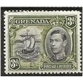 Grenada 1938 SG158 3d Black & Olive-Green Mount...