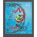 AUT 2008 65c (S/A) 'EURO 2008 FOOTBALL ' FINE U...
