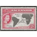 Ascension Island 1956 SG60 2d Black & Carmine-R...