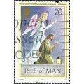 ISLE OF MAN, CHRISTMAS, Angel and shepherd, blu...