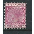 gibraltar stamps victoria sg9 unused sg 9 no gu...