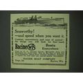 1918 Racine Boats Ad - Seaworthy and Speed