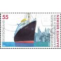 GERMANY, Passenger ship Bremen, New York, blue ...