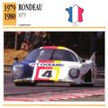 Collectors Club card. Classic Cars. Rondeau M37...