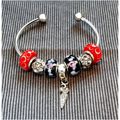 Umbrella Charm European Bead Silver Plated Brac...