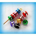 10 no. Carved Aluminium Multi Coloured 6 mm Met...