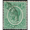Jamaica 1921 1/2d Green SG92 FU