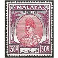 Perlis 1955 SG21 30c Scarlet & Purple Mounted M...