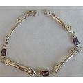 Purple silver bracelet