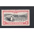 Ascension KGV 1934 1/- Black & Carmine Unmounte...