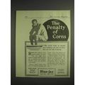 1917 Bauer & Black Blue-Jay Ad - Penalty of Corns
