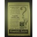 1918 Campbell's Vegetable Soup Ad - The questio...