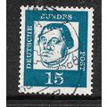 GERMANY BERLIN 1961 SG B198 15pf BLUE LUTHER FA...