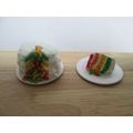 DOLLS HOUSE MINIATURE FOOD RAINBOW CONFETTI CAK...