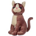 Dusky Pink Sitting Cat with Brown Bow Door Stop...