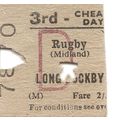 B.T.C. Edmondson Ticket - Rugby Midland to Long...