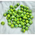 'TROLL' - 70 Glass Marbles, Lime Green Swirl, 1...
