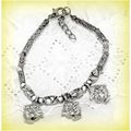 Tibetan Hill Tribe Silver Tone Fish Charms Brac...