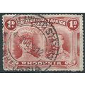 Rhodesia 1910 SG124 1d Carmine-Lake (remainders...