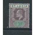 st.lucia stamps edward v11 sg58 hm sg 58