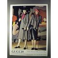 1980 Gucci Leather, Tweed and Silk Fashion Ad