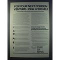 1981 State of Israel Ad - For Your Next Foreign...