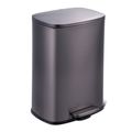 13 Gallon Black Stainless Steel Kitchen Trash C...