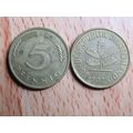 1975g 5 Pfennig Germany Coin