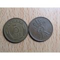 Denmark 1969 5 Ore Coin