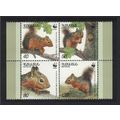 Armenia WWF Squirrel 4v Block of 4 2001 MNH SG#...