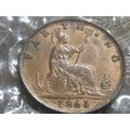1861 Victoria farthing.