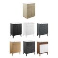 23.5" Mid-Century Bathroom Vanity Black, White,...