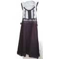 Karen Millen Silk Dress Lace Black Grey Size 8 UK