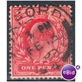 GB stamps 1902-10 KEV11 - 1d SG219 Oxford 9