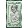 Ascension Island 1934 SG22 1d Black & Emerald M...