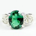 Russian Nanocrystal Emerald, 925 Sterling Silve...