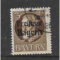 GERMANY STATES BAVARIA 1919 3pf BROWN OPT FREIF...