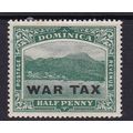 DOMINICA 1918-19 WAR TAX OVERPRINT ON 1/2d MINT...