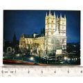 old postcard Westminster Abbey by Night