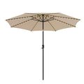 10 Feet Patio Umbrella with 112 Solar Lights an...