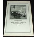 1923 Franklin Car Ad, Body Styles on Display!