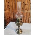 Antique/Vintage Brass & Glass Oil Lamp with Dua...