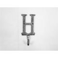 Pack Of 2] Rustic Silver Cast Iron Letter H Alp...
