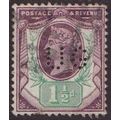 GB 1887 SG 198 Used - Perfin - (D-018)