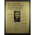 1967 Members New York Stock Exchange Ad - I'm a Stock Broker