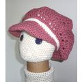 HAT #AH003 newsboy newsgirl brim visor crochet ...